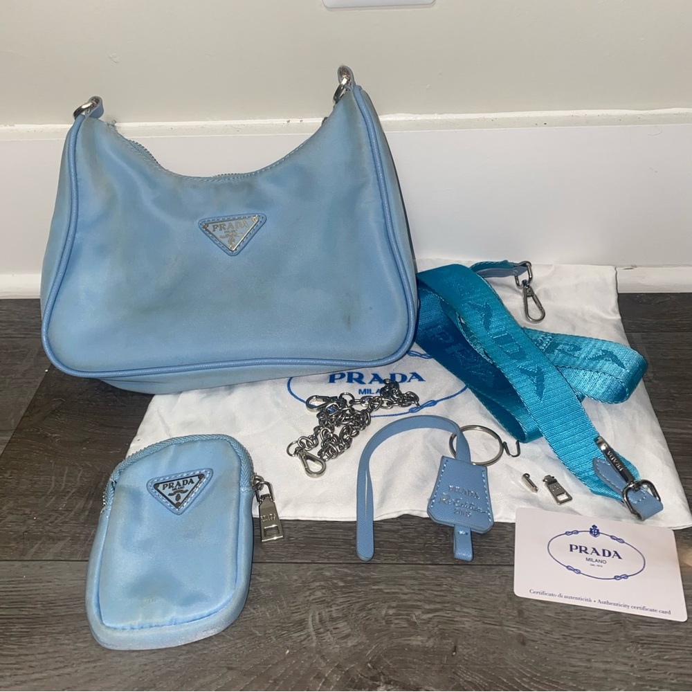 Authentic Prada Re-Edition 2005 Nylon Light Blue